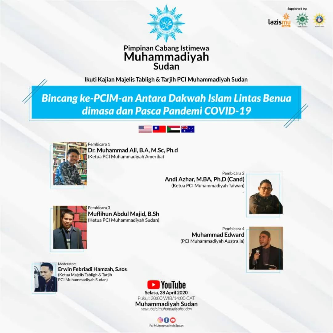 Muhammadiyah Sudan Gelar Kajian Online Dakwah Islam Lintas Benua di Masa dan Pasca Covid-19