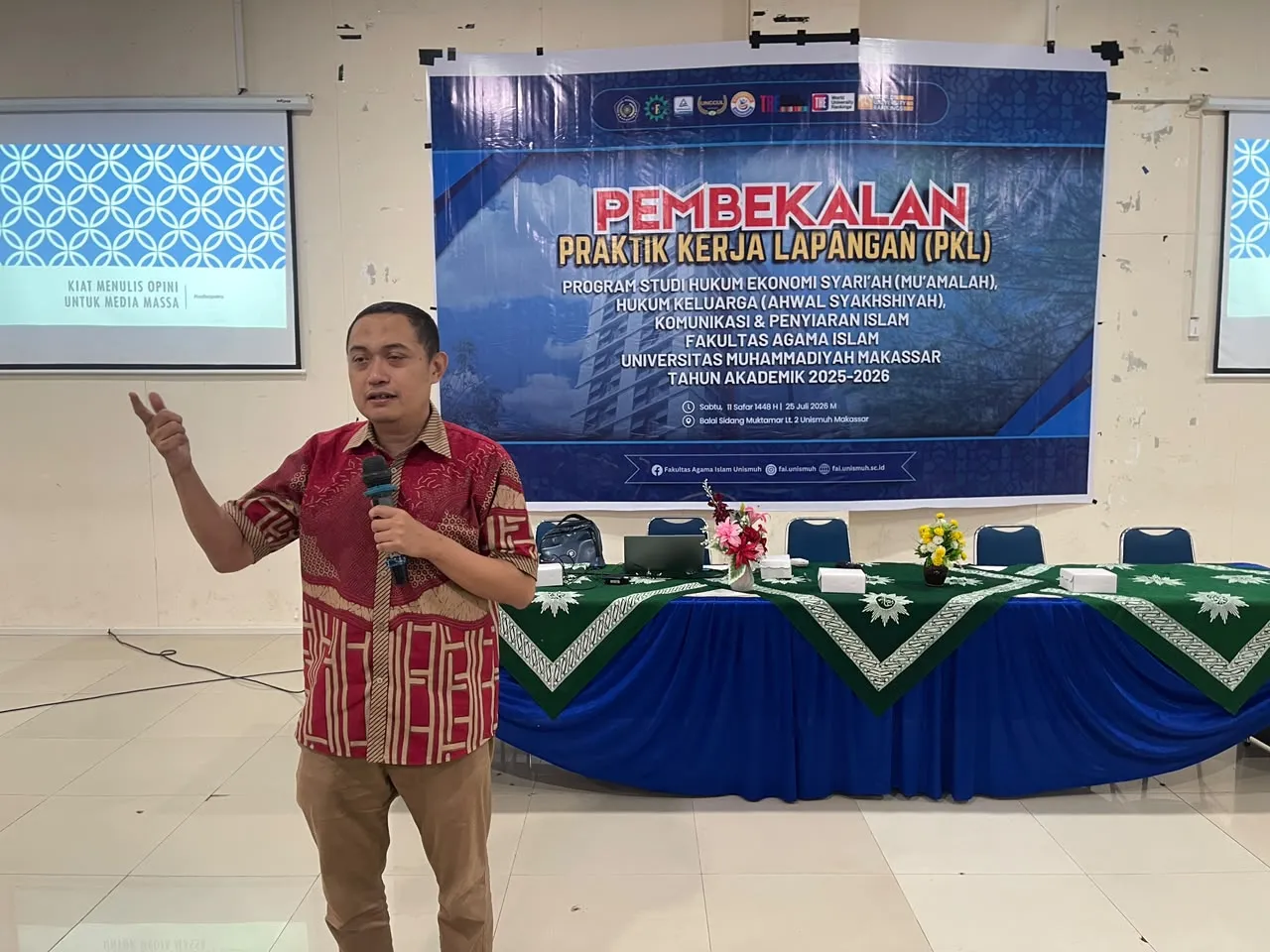 Kepala Humas Unismuh Bekali Mahasiswa FAI Keterampilan Menulis Berita